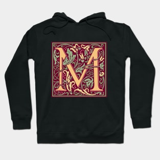 William Morris Vintage Letter M Hoodie